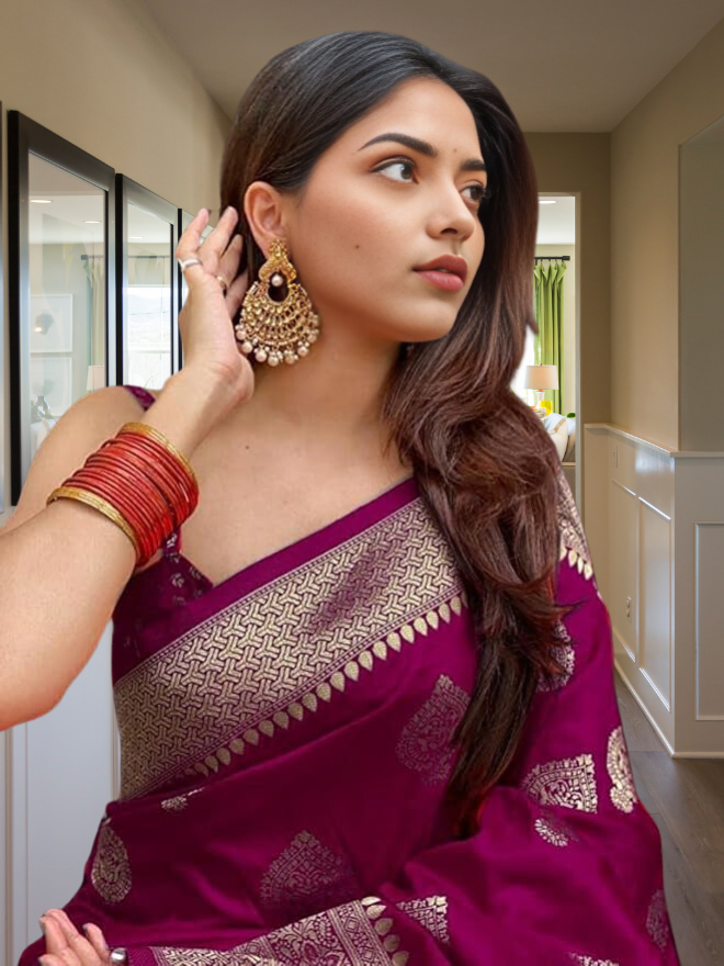Balaramapuram Double Kasavu Heritage Saree - Image 3