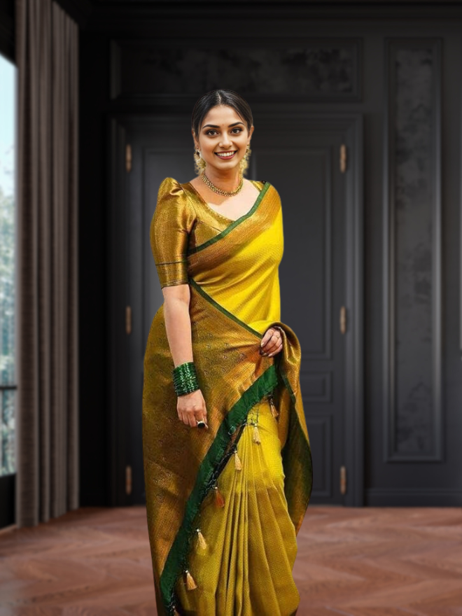 Chendamangalam Fine Thread Kasavu Saree - Image 2