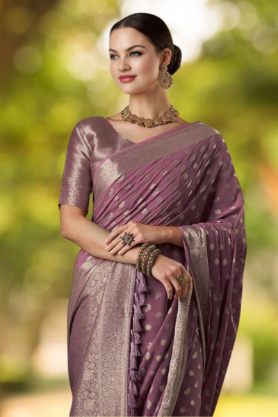 Kuthampully Striped Kasavu Saree