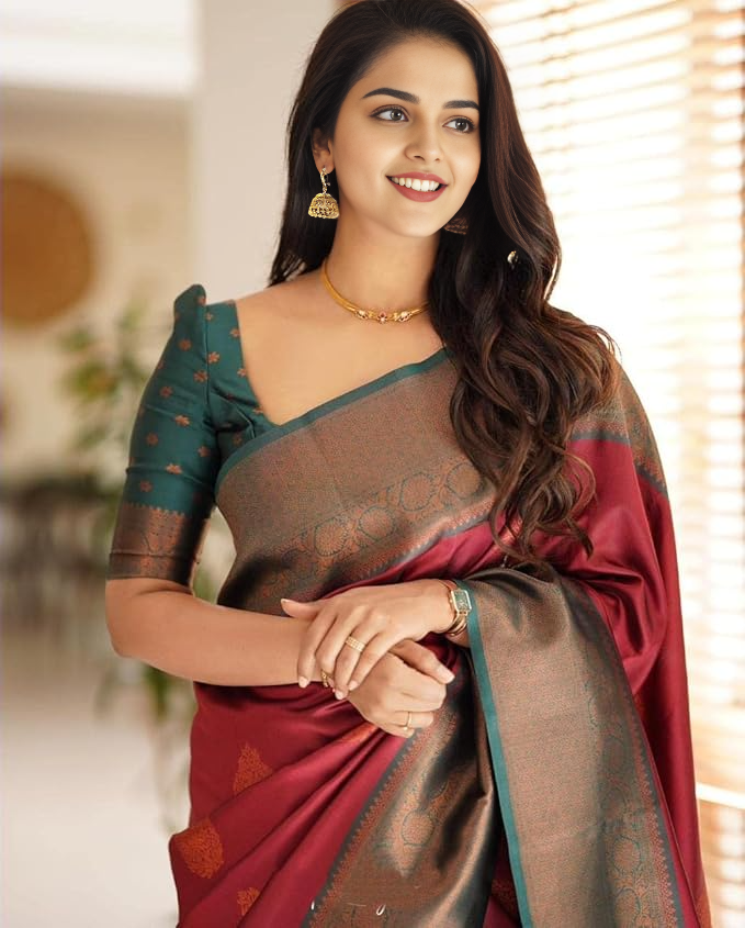 Kasaragod Geometric Multi-Shuttle Cotton Saree - Image 3