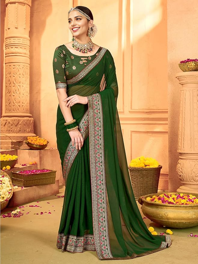 Kasaragod Bold Stripe Cotton-Silk Saree - Image 2